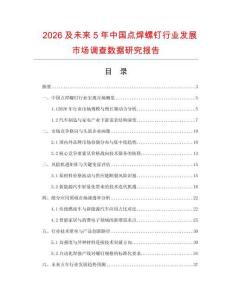 2026及未來5年中國點焊螺釘行業發展市場調查數據研究報告