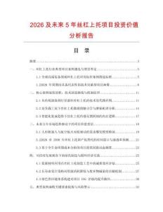 2026及未來5年絲杠上托項目投資價值分析報告