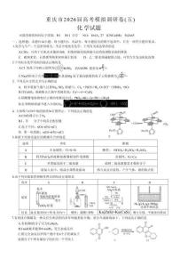 2026年普通高等學校招生全國統一考試康德調研（五）化學+答案