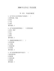 2026年安全電工考試試題及完整答案（典優）