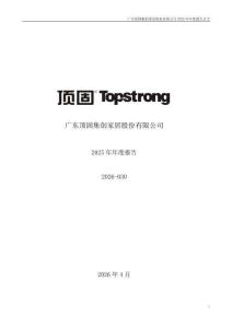 頂固集創(chuàng)：2025年年度報(bào)告