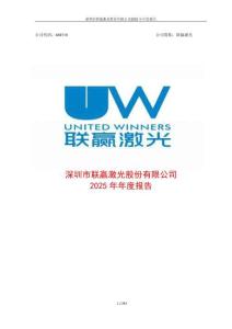 聯贏激光：2025年年度報告