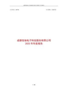 佳馳科技：2025年年度報告