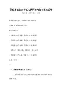 職業技能鑒定考試大綱解讀與備考策略試卷