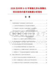 2026及未来5-10年智能化多头测微仪项目投资价值市场数据分析报告