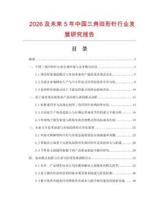 2026及未來5年中國三角回形針行業(yè)發(fā)展研究報告