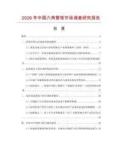 2026年中國六角管鉗市場調(diào)查研究報告