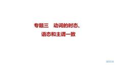 2027届高三英语一轮复习课件：专题三　动词的时态、语态和主谓一致
