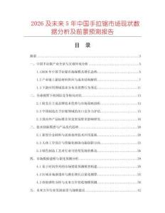 2026及未來5年中國手拉鋸市場現狀數據分析及前景預測報告