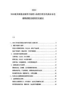 2025-2030家具制造業海外市場準入標準分析及電商企業倉儲物流配送流程優化建議