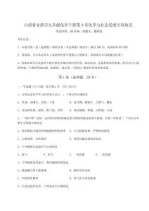 考点攻克山西省永济市九年级化学下册第9章化学与社会发展专项攻克试题（无超纲）