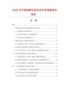 2026年中國抽屜式低壓柜市場調查研究報告