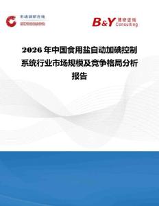 2026年中国食用盐自动加碘控制系统行业市场规模及竞争格局分析报告