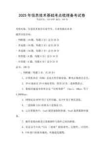2025年信息技術基礎考點梳理備考試卷
