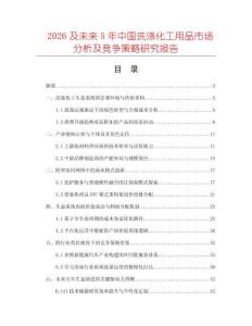 2026及未來5年中國洗滌化工用品市場分析及競爭策略研究報告