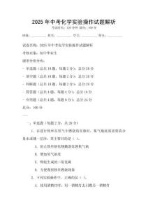 2025年中考化学实验操作试题解析