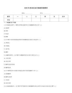 2026年本地化技術(shù)真題答案解析真題題庫(kù)