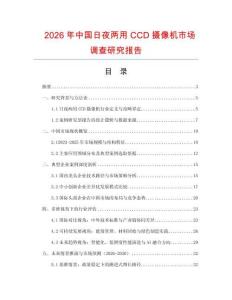 2026年中國日夜兩用CCD攝像機市場調查研究報告
