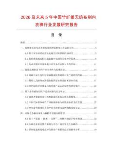 2026及未来5年中国竹纤维无纺布制内衣裤行业发展研究报告