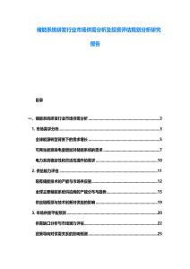 储能系统研发行业市场供需分析及投资评估规划分析研究报告