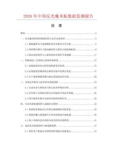 2026年中国反光魔术贴数据监测报告