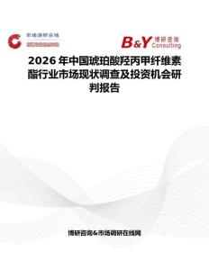 2026年中國琥珀酸羥丙甲纖維素酯行業市場現狀調查及投資機會研判報告