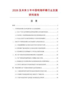 2026及未來5年中國明海杯碟行業(yè)發(fā)展研究報(bào)告