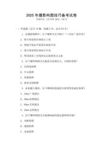 2025年攝影構(gòu)圖技巧備考試卷