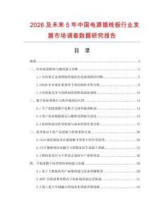 2026及未來5年中國電源插線板行業發展市場調查數據研究報告