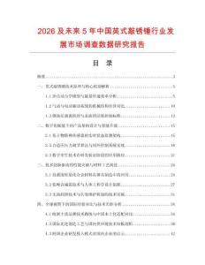 2026及未來(lái)5年中國(guó)英式敲銹錘行業(yè)發(fā)展市場(chǎng)調(diào)查數(shù)據(jù)研究報(bào)告