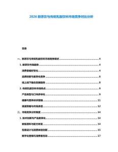 2026新茶飲與傳統(tǒng)乳酸飲料市場競爭對比分析