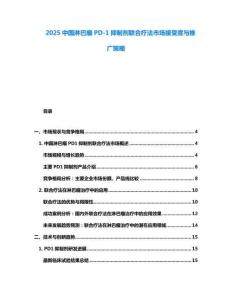 2025中國(guó)淋巴瘤PD-1抑制劑聯(lián)合療法市場(chǎng)接受度與推廣策略