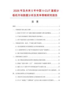 2026年及未來5年中國V-CUT基板分板機市場數據分析及競爭策略研究報告