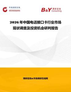 2026年中國電話接口卡行業市場現狀調查及投資機會研判報告