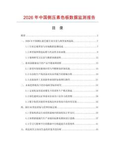 2026年中國側(cè)壓素色板數(shù)據(jù)監(jiān)測報告