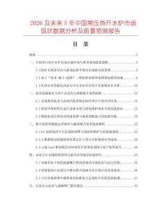 2026及未來5年中國常壓熱開水爐市場現狀數據分析及前景預測報告