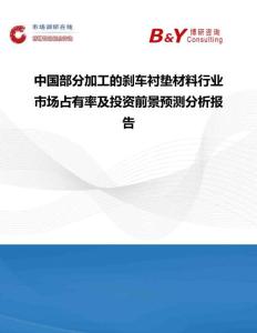 中國部分加工的剎車襯墊材料行業市場占有率及投資前景預測分析報告