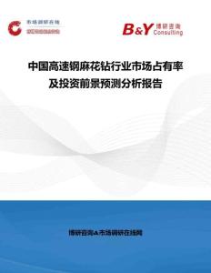 中國高速鋼麻花鉆行業(yè)市場占有率及投資前景預(yù)測分析報(bào)告