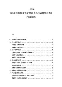 2025-2030家居建材行業市場銷售分析及環保建材與傳統材料對比研究