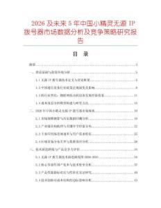 2026及未來5年中國小精靈無源IP撥號器市場數據分析及競爭策略研究報告