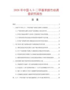 2026年中國(guó)35-二甲基苯胺市場(chǎng)調(diào)查研究報(bào)告