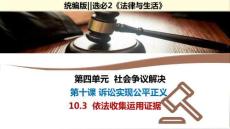 25-26學(xué)年政治(統(tǒng)編版)選擇性必修第二冊課件：10.3 依法收集運用證據(jù)