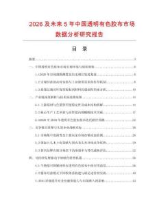 2026及未來5年中國透明有色膠布市場數(shù)據(jù)分析研究報告