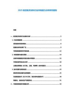 2025航空航天材料行業市場潛力分析研究報告