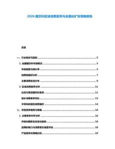 2026醋飲料區(qū)域消費(fèi)差異與全國(guó)化擴(kuò)張策略報(bào)告
