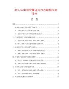 2025年中國旋翼液封水表數據監測報告