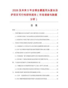 2026及未來5年全鋼全翻蓋雙頭宴會湯爐項目可行性研究報告（市場調查與數據分析）