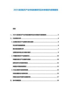 2025航空航天產業市場發展研究及未來規劃與管理報告