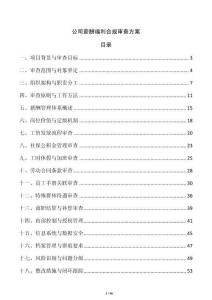 公司薪酬福利合規(guī)審查方案