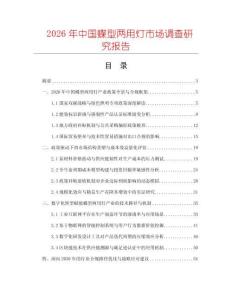 2026年中國蝶型兩用燈市場調查研究報告